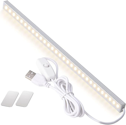 Kitchen Lights Closet Lights LED Light Bar Under Counter Light Fixtures with USB Powered LED Light Bar for Room Under Counter Lighting Work Tables Student Dormitory