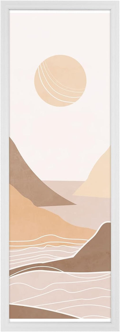5x15 Frame Rustic White, Distressed 15x5 Picture Frame, Art Pic Hanging Poster Frame, 5 by 15 Gallery Family Concert Portrait Wall Photo Frame Horizontal Vertical Display Gift