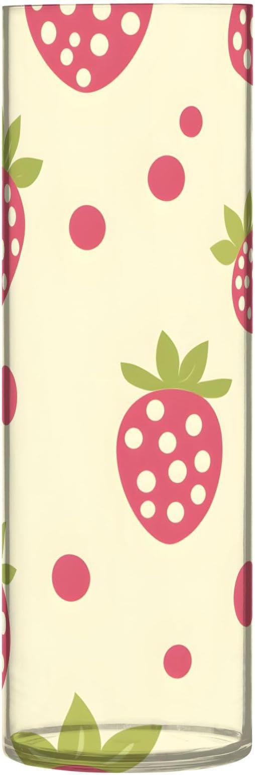ALAZA Plant Strawberry Tile Abstract Pattern Flower Vases for Home Decor Kitchen Bedroom Living Room Bathroom Office Table Decorations