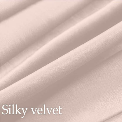 lalaLOOM Velvet Throw Pillow Covers, Set of 2, 20x20 Decorative Square Pillows Home Decor, Soft Accent Cases, Silky Machine Washable Pillowcases for Sofa, Couch, Bedroom, Living Room, Petal Pink
