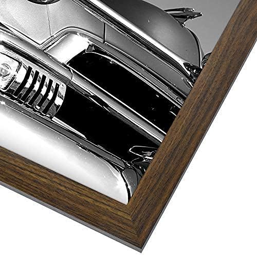 Americanflat 18x24 Poster Frame with Polished Plexiglass - Wide Picture Frames Made of Engineered Wood for Vertical or Horizontal Wall Display - Epic Collection - Mahogany