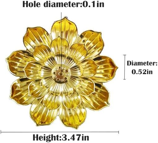 Incense Holder with Incense Stick Tray,Multi-Functional Incense Burner and Stick Holder Combo,Detachable Ash Catcher (Golden)