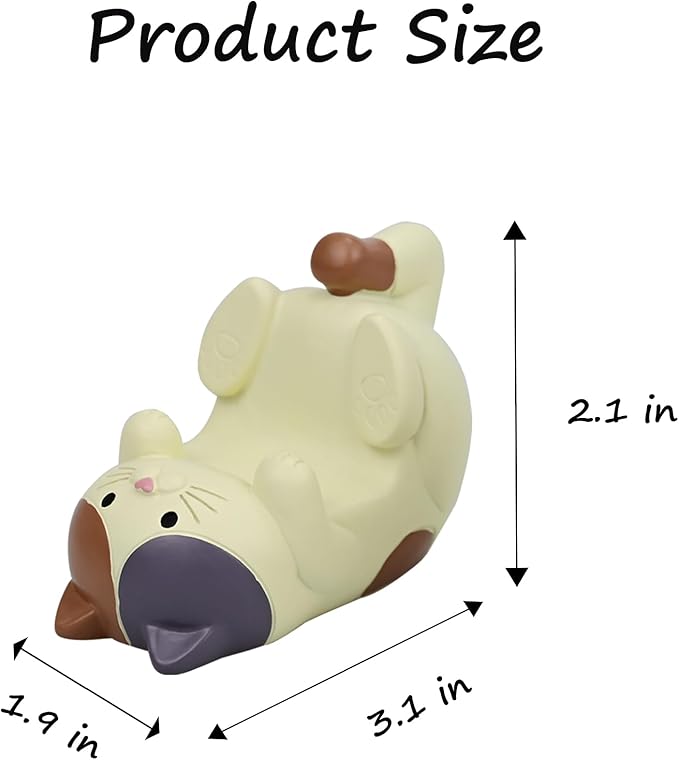 Cat-Shaped Phone Stand Animal Resin Gifts for Cat Lovers, Home & Office Fashion Accessories(White)