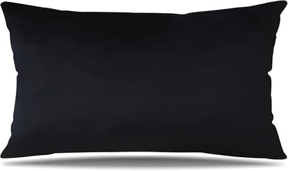 Artscope Luxury Velvet Pillow Covers Super Soft Decorative Square Throw Pillow Covers Case Cushion Covers for Sofa Couch Bedroom Car Decor 12x20 Inch Black