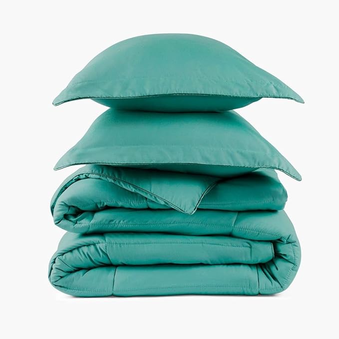 PeachSkinSheets Night Sweats: The Original 1500TC Soft Super Full/XL Full Oversized Comforter Set The Real Teal