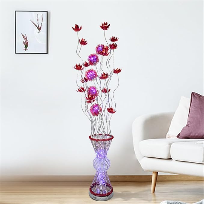 Nordic Modern Flower Floor Lamp Fashion Art Living Room Sofa Bedroom Wedding LED Originality Decorative Standing Light (Style 6)