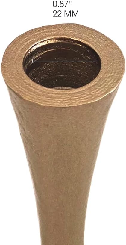Yair Emanuel Shabbat Candle Holders Tapered Design, Brass or Silver Finish, Shabbos Candlestick Holders Judaica Wedding Gift (Antique Brass, 5.9)