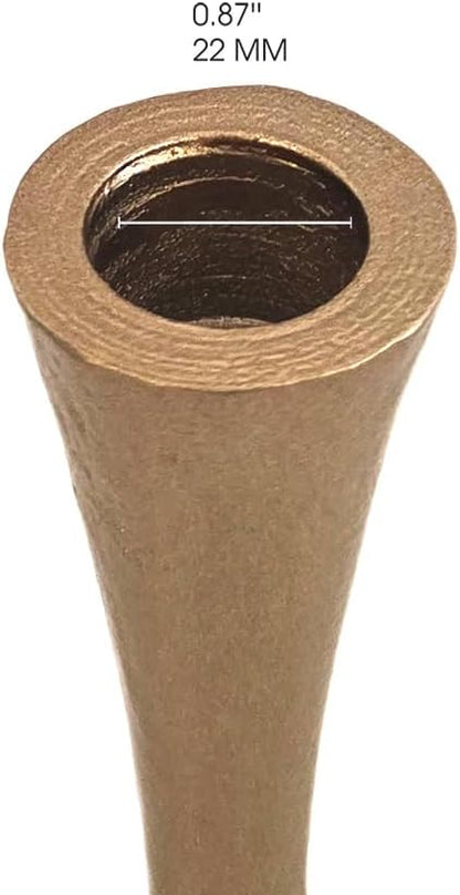 Yair Emanuel Shabbat Candle Holders Tapered Design, Brass or Silver Finish, Shabbos Candlestick Holders Judaica Wedding Gift (Antique Brass, 5.9)