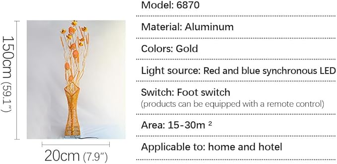 Nordic Modern Flower Floor Lamp Fashion Art Living Room Sofa Bedroom Wedding LED Originality Decorative Standing Light (Style 2)