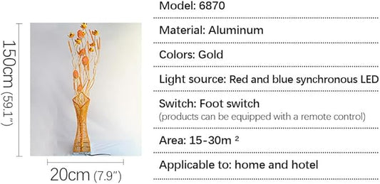 Nordic Modern Flower Floor Lamp Fashion Art Living Room Sofa Bedroom Wedding LED Originality Decorative Standing Light (Style 2)