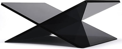 Honygebia Black Acrylic Book Stands - Cross Frame Acrylic Book Holder, Open Bookstand for Display and Reading, Suitable for Art, Bible, Cookbook, Easel, Magazine, Textbooks 12.5" x 9.5" x 5.5"