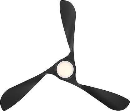 WAC Lighting Swirl 3-Blade Aluminum Smart Ceiling Fan in Matte Black