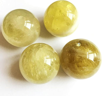4-5cm/1.57-1.96inch Topaz Ball Polished Natural Yellow Crystal Sphere Decorative Sphere Healing Crystals Ball Healing Stone Crafts Home Decor Ornament Gifts (Topaz, 40-50mm)
