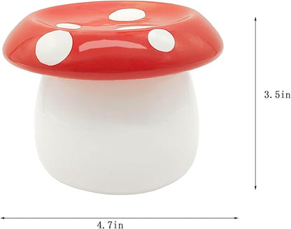 Mushroom Ring Holder Jewelry Tray Ceramic Trinket Dish Mushroom Room Decor for Necklace Earrings Ring Dish Mushroom Gifts for Women