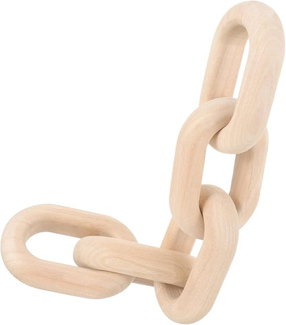 LIFKOME Chain Link Decor Aesthetic Decoration for Living Bedroom and Farmhouse Unique Present for Special Occasions Elegant Wood Knot Display for Home and Events