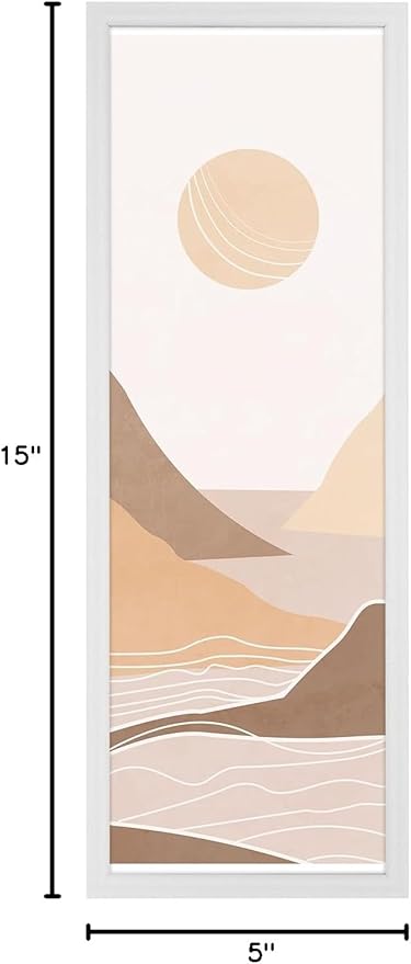5x15 Frame Rustic White, Distressed 15x5 Picture Frame, Art Pic Hanging Poster Frame, 5 by 15 Gallery Family Concert Portrait Wall Photo Frame Horizontal Vertical Display Gift