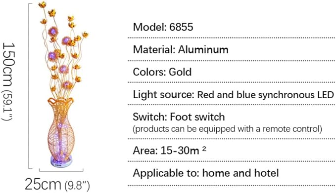 Nordic Modern Flower Floor Lamp Fashion Art Living Room Sofa Bedroom Wedding LED Originality Decorative Standing Light (Style 18)