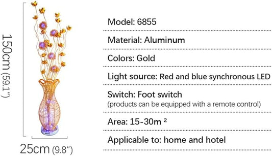 Nordic Modern Flower Floor Lamp Fashion Art Living Room Sofa Bedroom Wedding LED Originality Decorative Standing Light (Style 18)