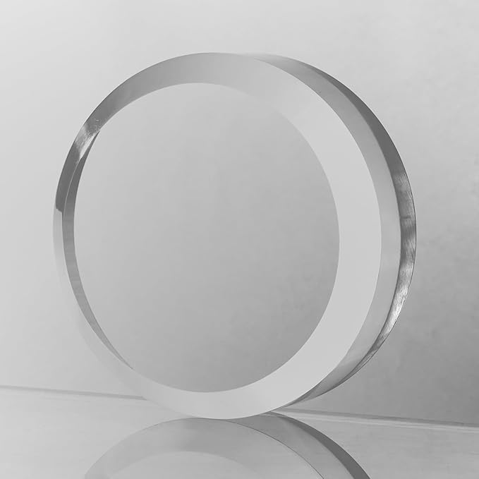 CiaoHER 2in Thickness Acrylic Disc Display Block Clear Polished Round Pedestal Stand Riser (6'' x 2'')