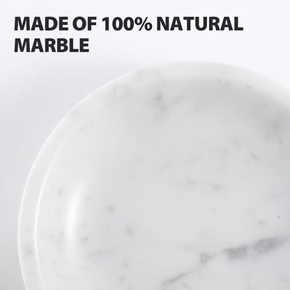 Koville Italian Carrara Marble Incense Holder, Upgraded 6" Incense Holders for Sticks, Sturdy Incense Burner Ash Catcher, Ideal for Meditation, Relaxing, Easy to Clean