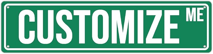Generic Bulk Custom Aluminum Sign, Customized Personalized Metal Signs Add Text Logo Image For Garden Office Business Farm Home Bar Indoor Outdoor 4"x18", White