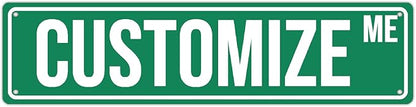 Generic Bulk Custom Aluminum Sign, Customized Personalized Metal Signs Add Text Logo Image For Garden Office Business Farm Home Bar Indoor Outdoor 4"x18", White