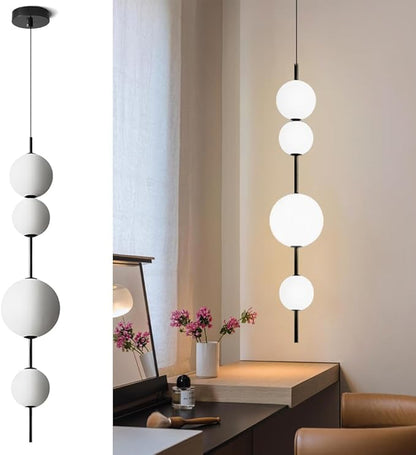 LED Kitchen Lighting, Kitchen Island Pendant Light, Black Head Bedside Chandeliers, Cylindrical Modern Pendant Ceiling Light Fixture for Foyer Dining Room Xuang Bedroom Living Room