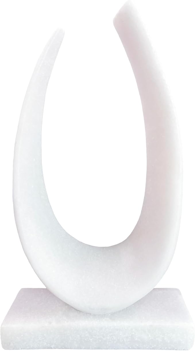 Abstract Sculpture - Modern Imitation Marble Style Arc Ornaments, Minimalist Art Home Decoration, Suitable for Living Room, Office, Bedroom Furnishings