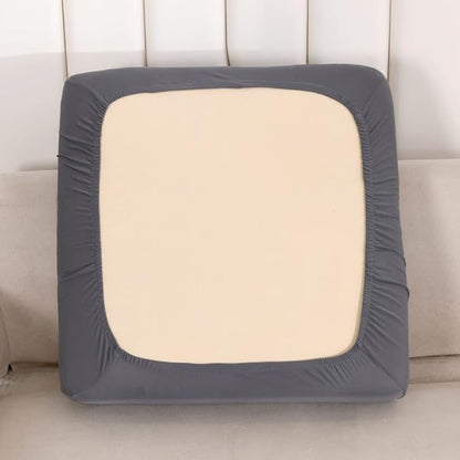 HOOBUY Waterproof Couch Cushion Cover 3Pieces Stretch Sofa Slipcovers Furniture Protector with Elastic Suitable for 3 Seater Sofa (3, Grey)