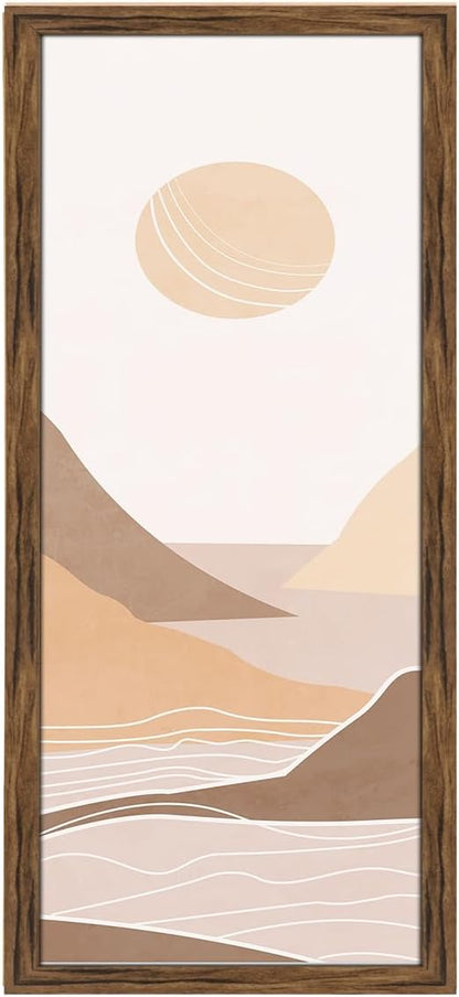 5x11 Frame Rustic Brown, Distressed 11x5 Picture Frame, Art Pic Hanging Poster Frame, 5 by 11 Gallery Family Concert Portrait Wall Photo Frame Horizontal Vertical Display Gift