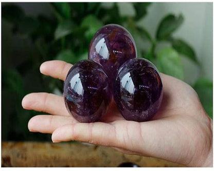 StoneStory Natural Amethyst Healing Crystal Sphere Ball Gemstone for Reiki Balancing Meditation Energy Home and Office Decoration 45mm 150grams (4.5cm, Amethyst)