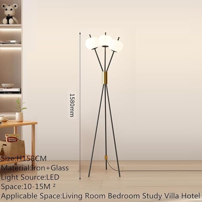 Nordic Modern Floor Lamp Fashion Luxury Family Iiving Room Bedroom Study Villa Hotel LED Creativity Decorative Standing Light (Style 91)