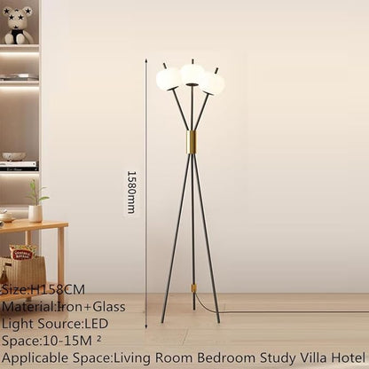 Nordic Modern Floor Lamp Fashion Luxury Family Iiving Room Bedroom Study Villa Hotel LED Creativity Decorative Standing Light (Style 91)