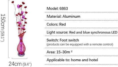 Nordic Modern Flower Floor Lamp Fashion Art Living Room Sofa Bedroom Wedding LED Originality Decorative Standing Light (Style 7)