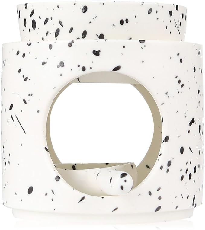 Ceramic Tealight Burner Oil Diffuser Duftlamp with Canlde Holder (Ink Splash)