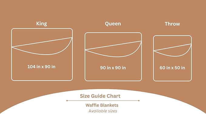 100% Cotton Waffle Blankets for Bed - King (104" x 90") Lightweight, Breathable and Soft, Waffle Weave Blanket for All-Season - Summer, Spring, Winter (White)