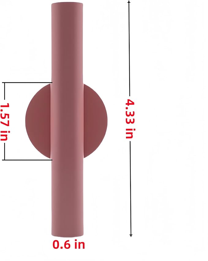 Adhesive Metal Wall Vase Holder - Decorative Tube for Dried/Faux Floral Display, Rust-Resistant Home & Office, Dining Room Also Suitable for Cemetery Memorial Display Decor (1 Pcs Pink)