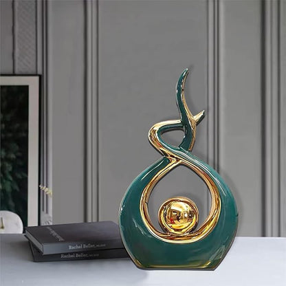Norrclp Home Decor Modern Abstract Art Ceramic Statue Table Decorations for Dining Room Living Room Office Centerpiece