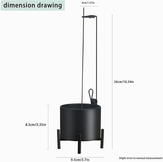 2 Pack Incense Burner, Anti-Ash Flying Metal Incense Holder，Incense Holder for Sticks，with Iron Catcher and Stabilizing Base Four-Legged Base,Perfect for Meditation Yoga, Home Decor