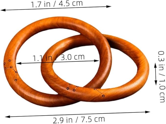 SOLUSTRE Zelkova Wood Chain Link Decor Rustic Wood Knot Ornament for Minimalist Home Art for Bedroom and Living Room Decor