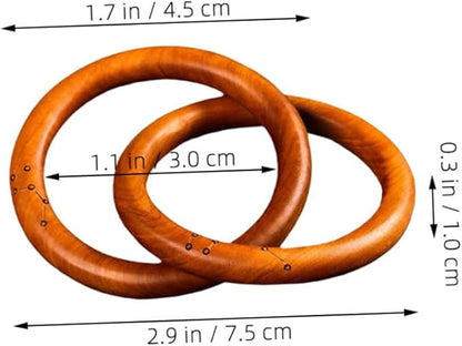SOLUSTRE Zelkova Wood Chain Link Decor Rustic Wood Knot Ornament for Minimalist Home Art for Bedroom and Living Room Decor