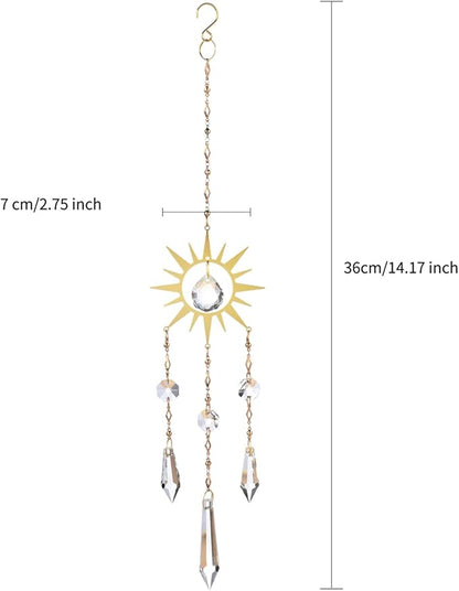 Hanging Crystal Suncatchers for Indoor Windows Prism Sun Light Catchers Celestial Rainbow Maker