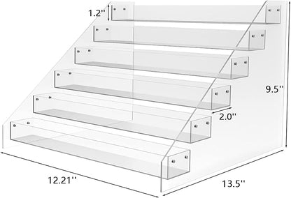 WUIVIUT Spice Rack Organizer For Cabinet, Acrylic Tier Spice Shelf Can Storage Organizer for Kitchen Pantry Countertop