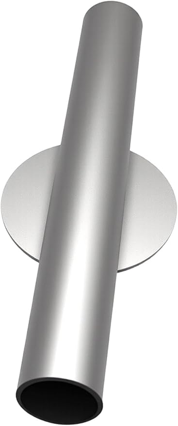 Adhesive Metal Wall Vase Holder - Decorative Tube for Dried/Faux Floral Display, Rust-Resistant Home & Office, Dining Room Also Suitable for Cemetery Memorial Display Decor (1 Pcs Silvery)