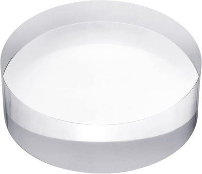 CiaoHER 1in Thickness 4in Diameter Acrylic Disc Display Block Clear Polished Round Pedestal Stand Riser 4" x 4" x 1", 1 Pack