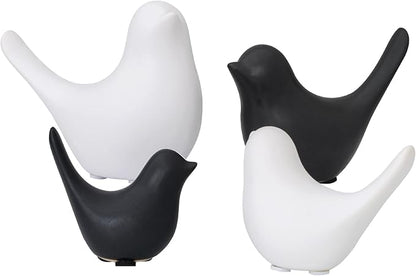 Notakia Small Birds Statues Black Modern Farmhouse Decor Deals, Farmhouse Decor for Kitchen Counter, Bathroom Shelf, Living Room, Office Sculpture, Knick Knacks for Shelves