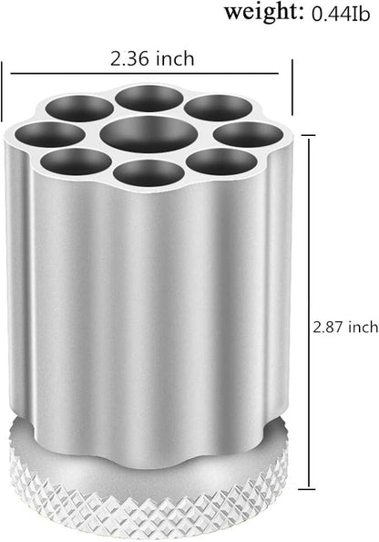 Rotating Revolver Pen Holder, Gun Cylinder Pen Holders, Favorite Pencil Holder and Perfect Stationery Supplies (Black)