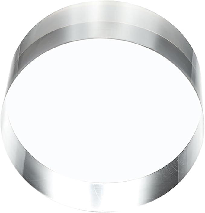 CiaoHER 2in Thickness 4in Diameter Acrylic Disc Display Block Clear Polished Round Pedestal Stand Riser 4" x 2", 1 Pack