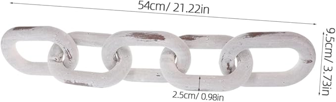 Rustic Wooden Chain Link Decor Unique Minimalist Table Accent for Home and Office Decoration
