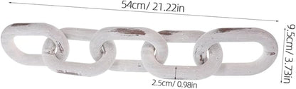Rustic Wooden Chain Link Decor Unique Minimalist Table Accent for Home and Office Decoration